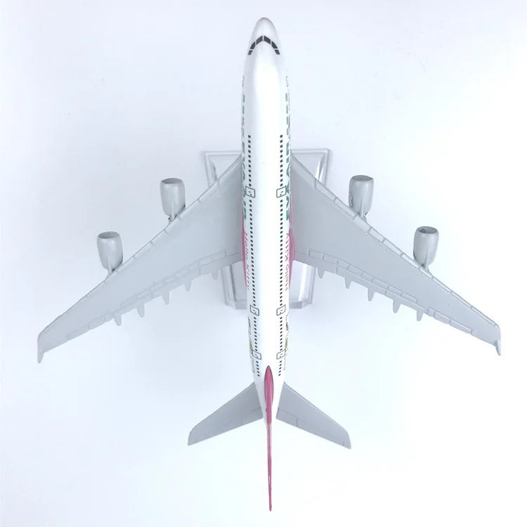 16CM Alloy Aircraft Model, Taiwan Evergreen Aviation Color Aircraft Decoration, Airbus 380 Furniture Decoration