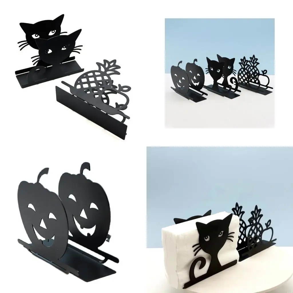   Artistic Metal Napkin Holder For Home Restaurant Easy Fold Space Efficient