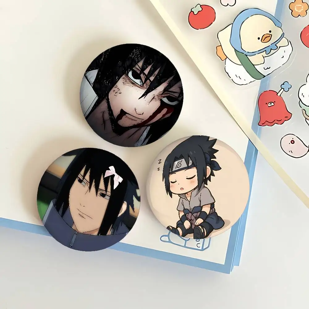 وسيم S-SasukesinhoS شارات باردة صفيح دبوس زر مخصص أنيمي دور المدرسة القديمة بروش الكرتون طوق شارة هدية #2