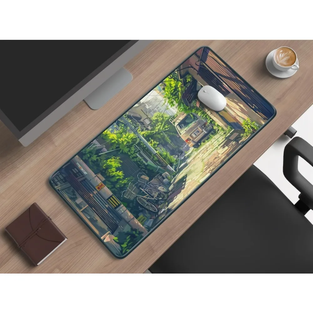 Anime Alley Desk Mat Cozy Urban Street Mouse Pad alfombrillas para escritorio tapis de souris alfombrillas gaming umamusume