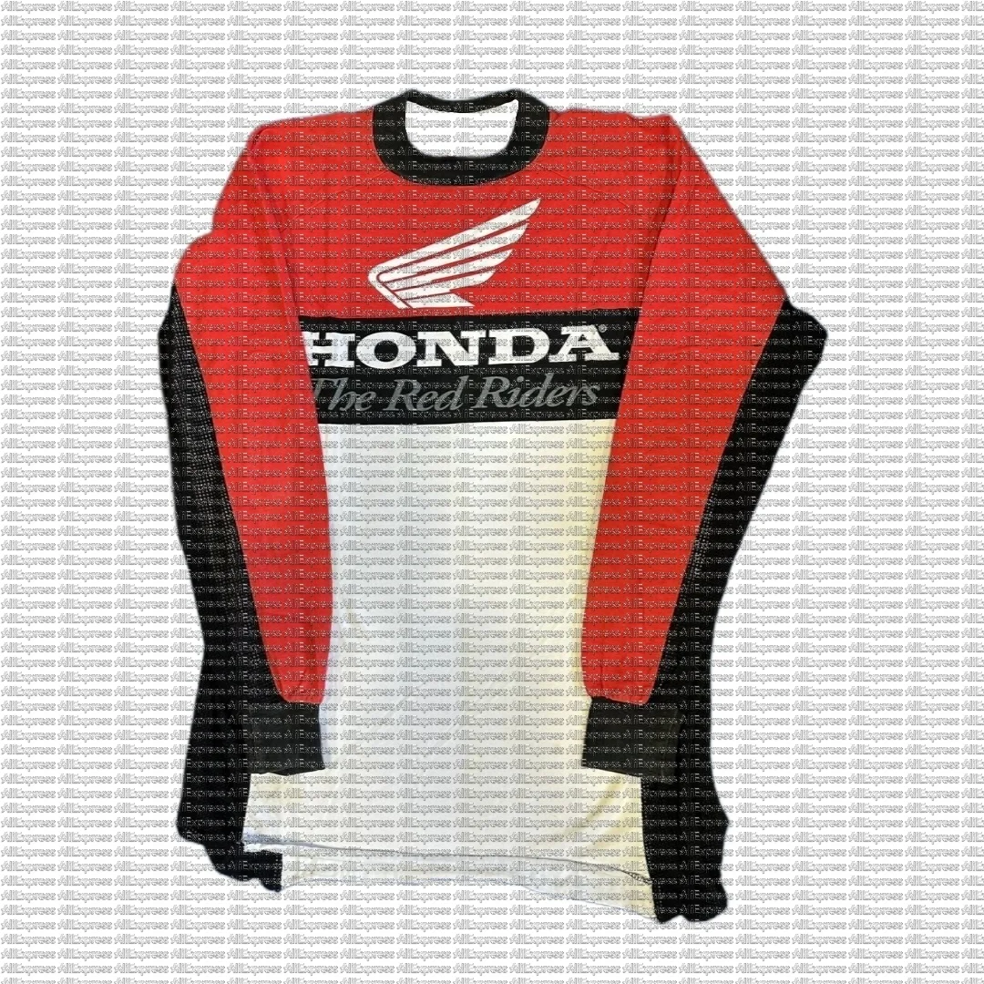 

Высокопроизводительная футболка для мотокросса с длинными рукавами Honda 2025, быстросохнущая дышащая внедорожная экипировка для горных велосипедистов и гонщиков