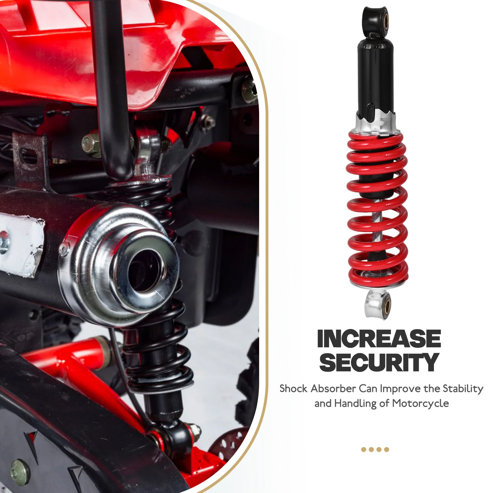 Motorrad-Stoßdämpfer, ATV, langlebig, praktisch, robustes Schraubenfeder-Design, bequeme Fahrt, Stoßdämpfer, ATV-Stoßdämpfer