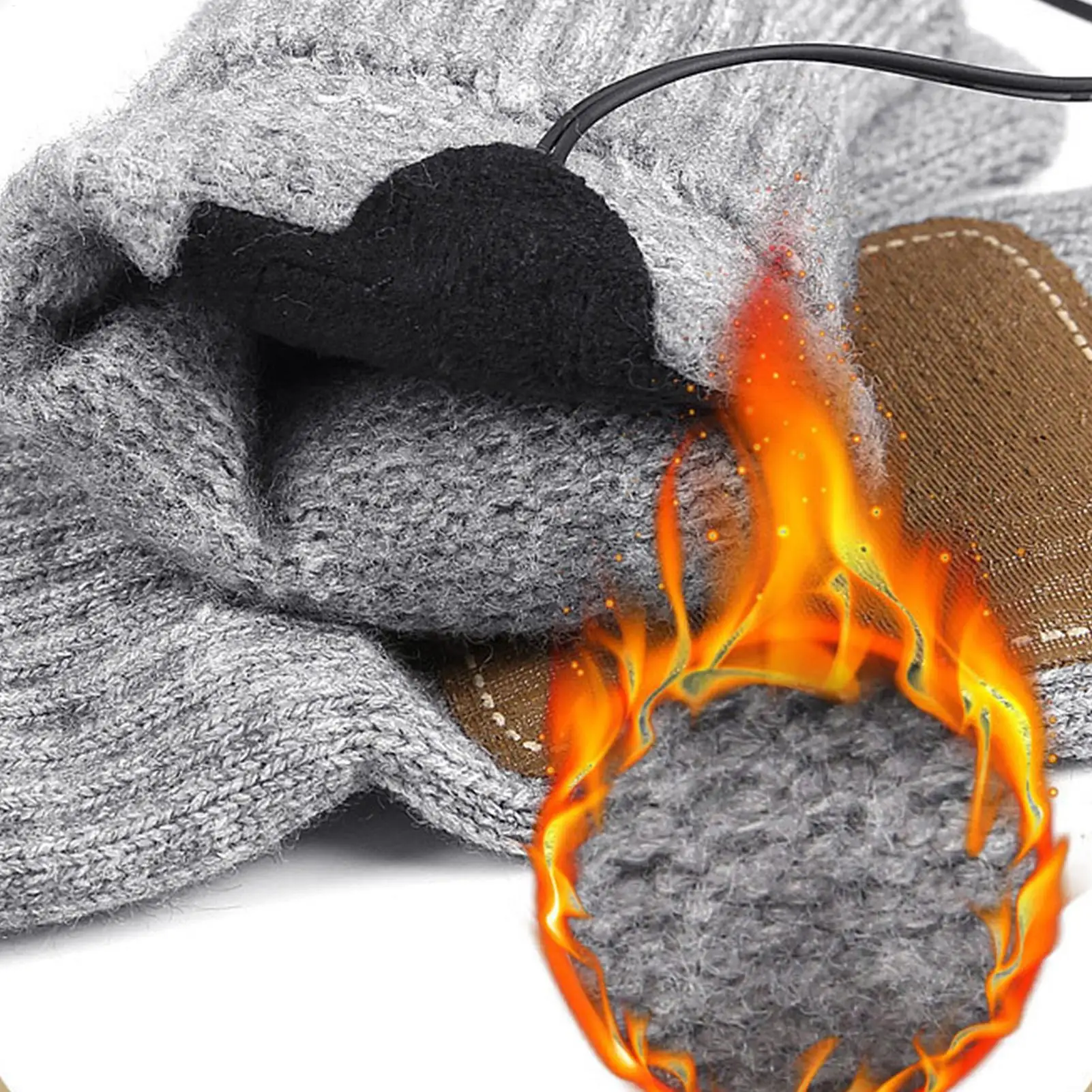 

Heated Gloves USB Touchscreen Heated Gloves Electric Thermal Mittens For Cycling Skiing Outdoors Camping Driving Hiking Cold