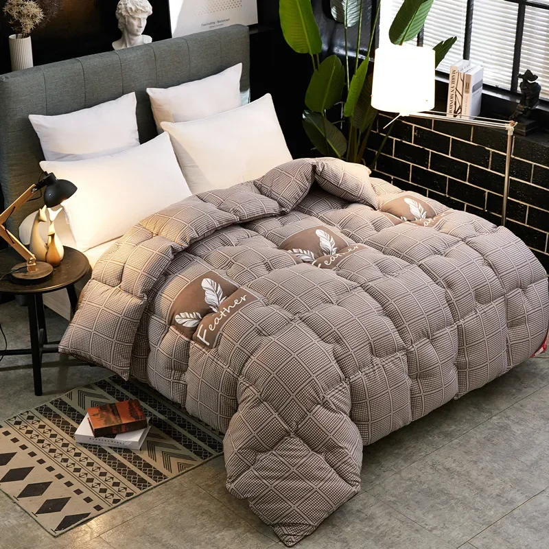 

220x240cm Rushed Hotel Quilt Duvet Down Single Double Quilts Thickening Winter Very Warm Comforter Duvets King Queen Blanket 이불