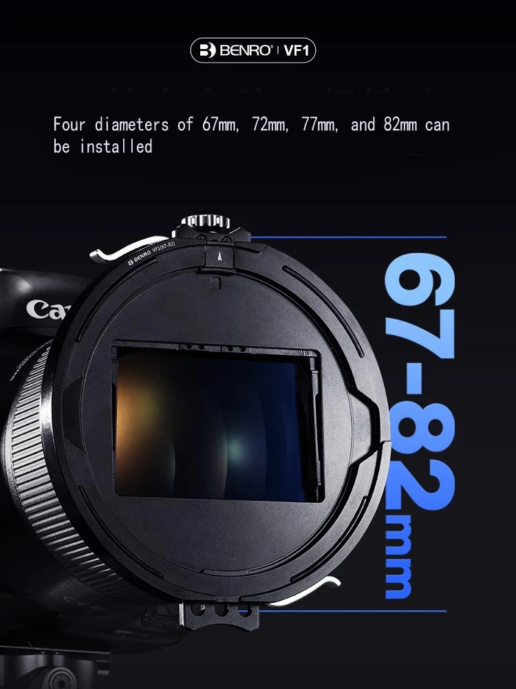 Benro VF1 تركيب سريع تفكيك شفط مغناطيسي قابل للتعديل VND قاعدة ضباب ND CPL 67 72 77 82 مللي متر طقم مرشح عدسة