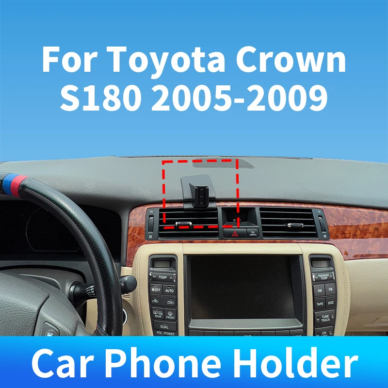 

For Toyota Crown S180 2005-2009 Car Phone Holder Special Fixed Bracket Base Wireless Charger For Car Auto Interior Accessories