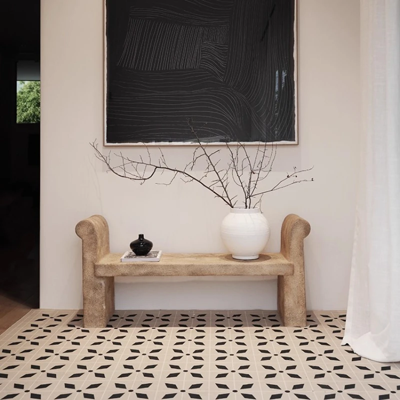 

Medieval shoe changing stool wabi wind creative home furnishing porch low bench