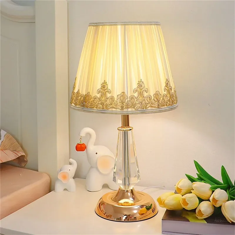 SOURA Contemporary Crystal Table Light LED Fashion Living Room Bedroom Study Girl's room Villa Hotel