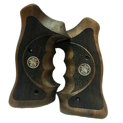 

KSD Brand Smith Wesson K/L/X - Frame Round Butt Compatible Walnut Grips