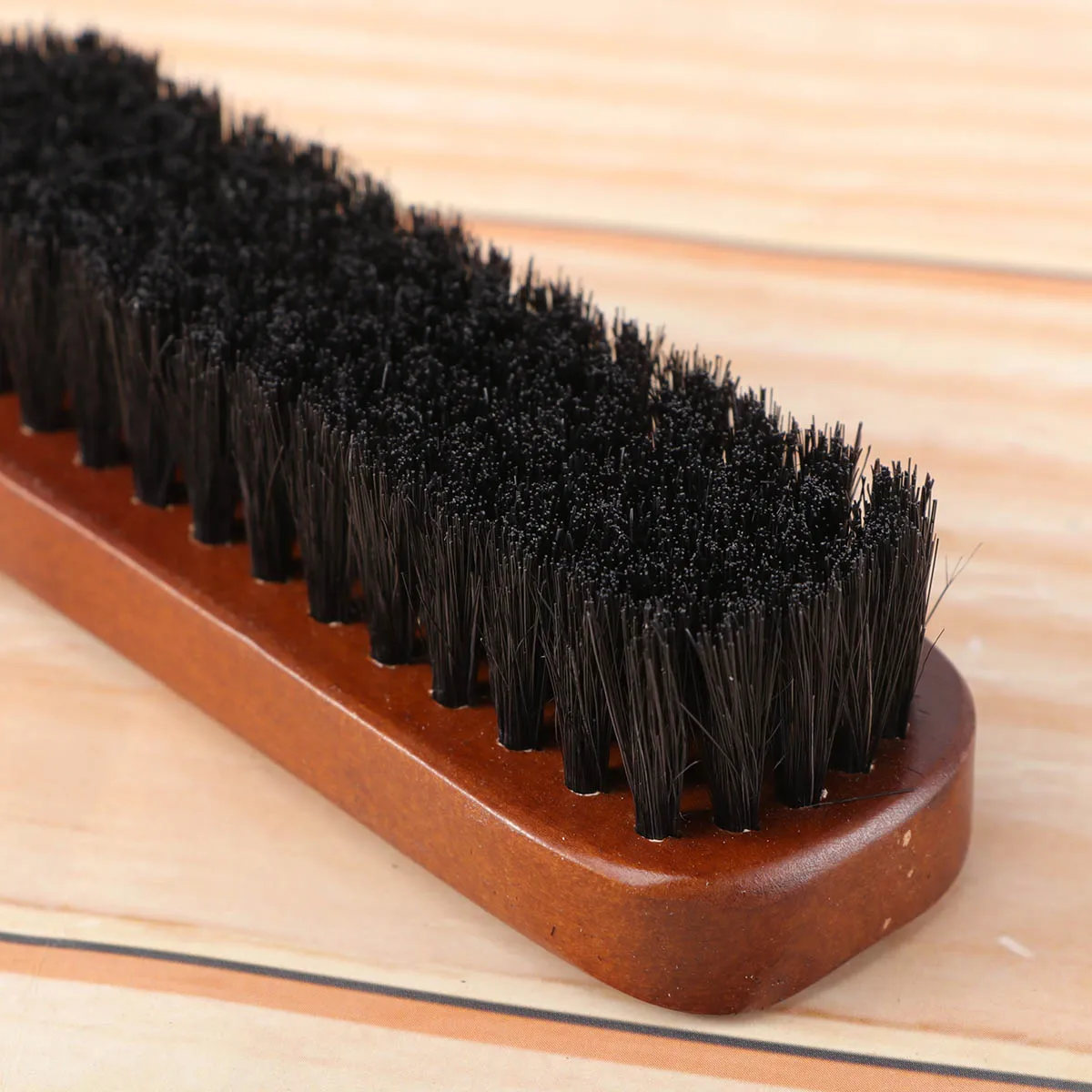 

1pc Beard Brush For Men Wooden Handle Portable Styling Tool Pig Bristles Travel Size Grooming Gift For Bearded Guys