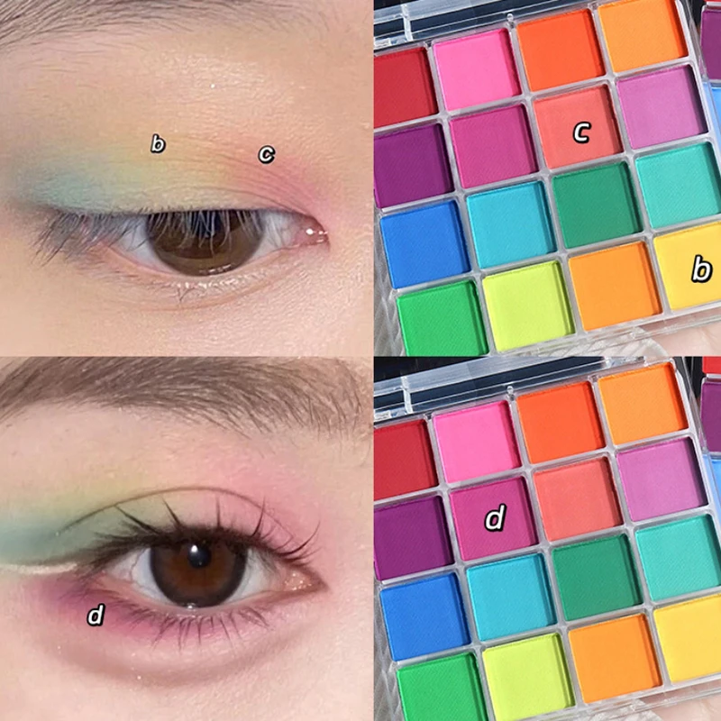 16Color Eye Shadow Plate Eyeshadow Girl Beginner Makeup Tray Sculpture Highlight Cosmetic For Girls Accessories Cosmetic