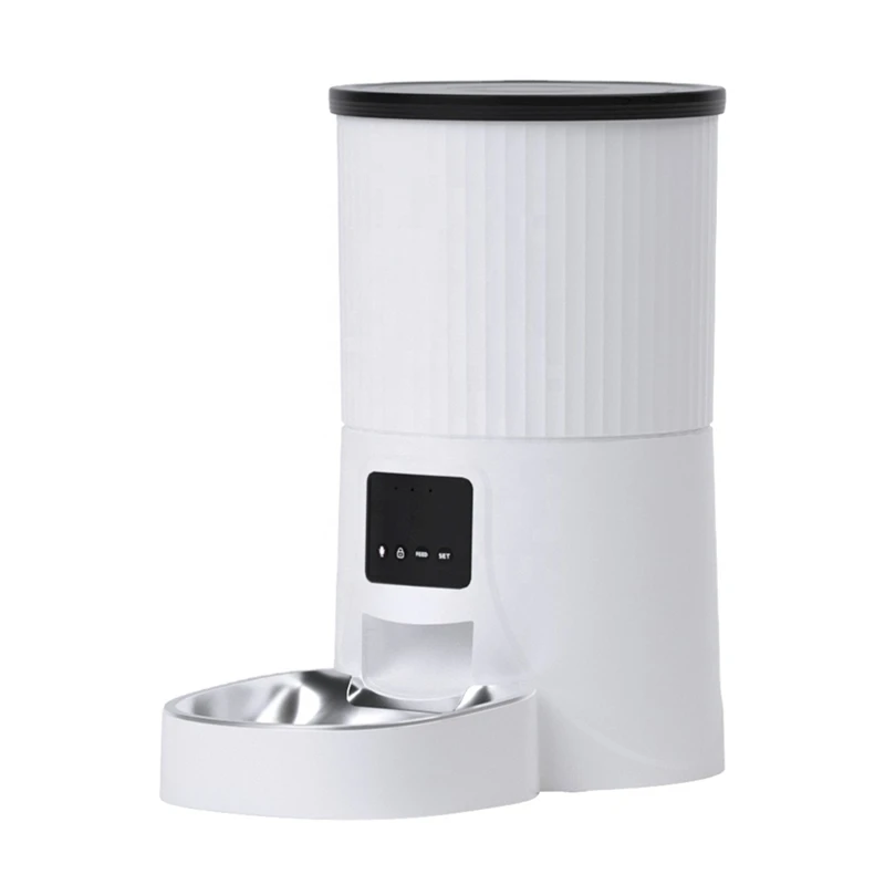 

FOR APP Wifi 4L Automatic Pet Feeder Time Setting Cat Dog Food Bowl Stainless Steel Food Dispenser Smart Pet Feeder