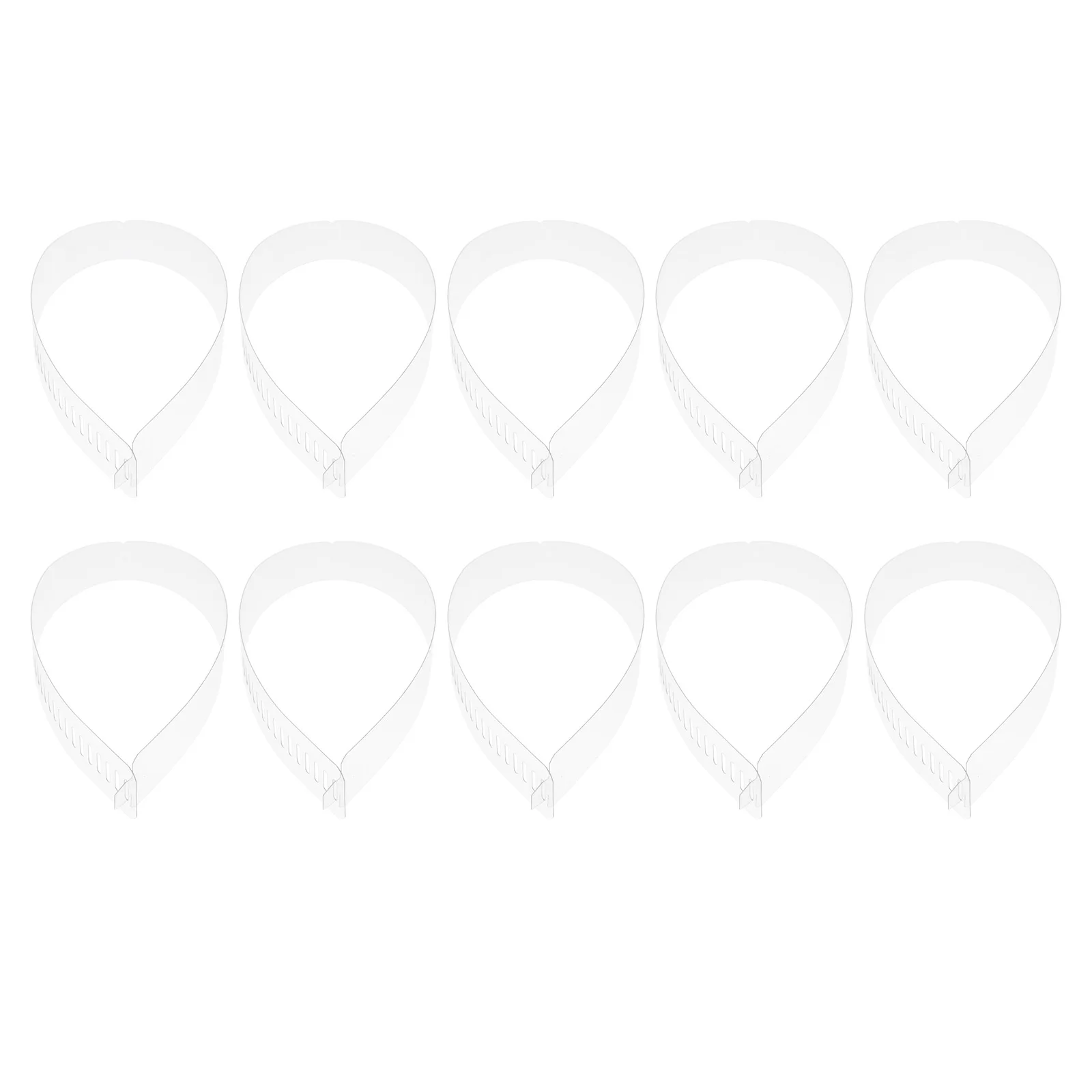 100 Uds. Tiras para cuello de camisa, tiras de fijación de plástico transparente para camisas, suministros de fijación de cuello duraderos ajustables