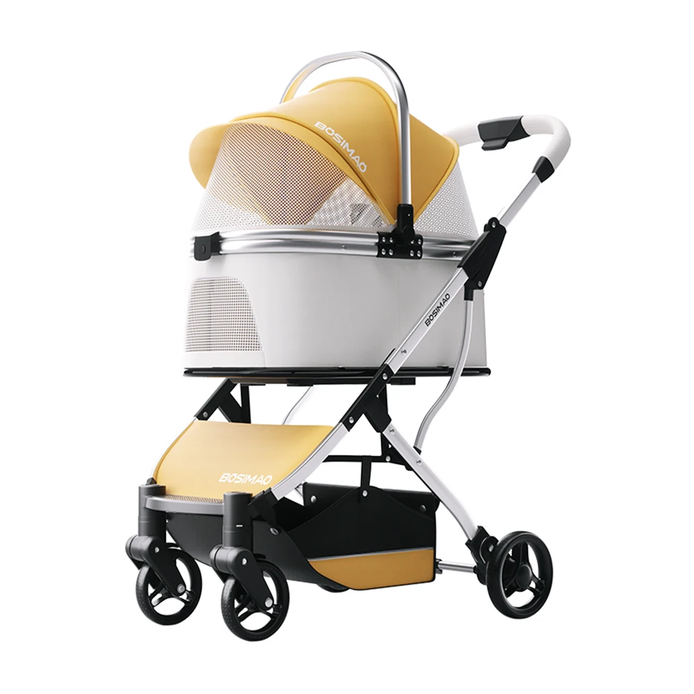 

Высококачественная алюминиевая многофункциональная коляска для домашних животных (для мелких и средних животных), легкая в переноске, грузоподъемность 20 кг, для кошек и собак