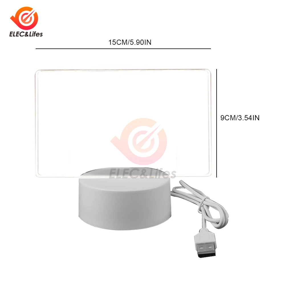 1 pz luce notturna creativa acrilico camera da letto comodino LED lampada da tavolo festa evento regalo sistema regali