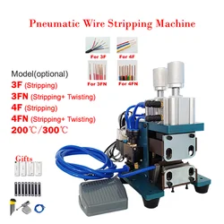 3F 4FN Pneumatic Electric Wire Stripping Machine Small Mini Power Cord Cable Hot Peeling Machine