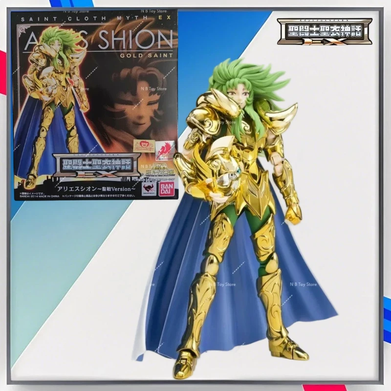 

In Stock Saint Seiya Bandai Saint Clothes Myth EX Gold Aries Shion Collection Gifts and Toys