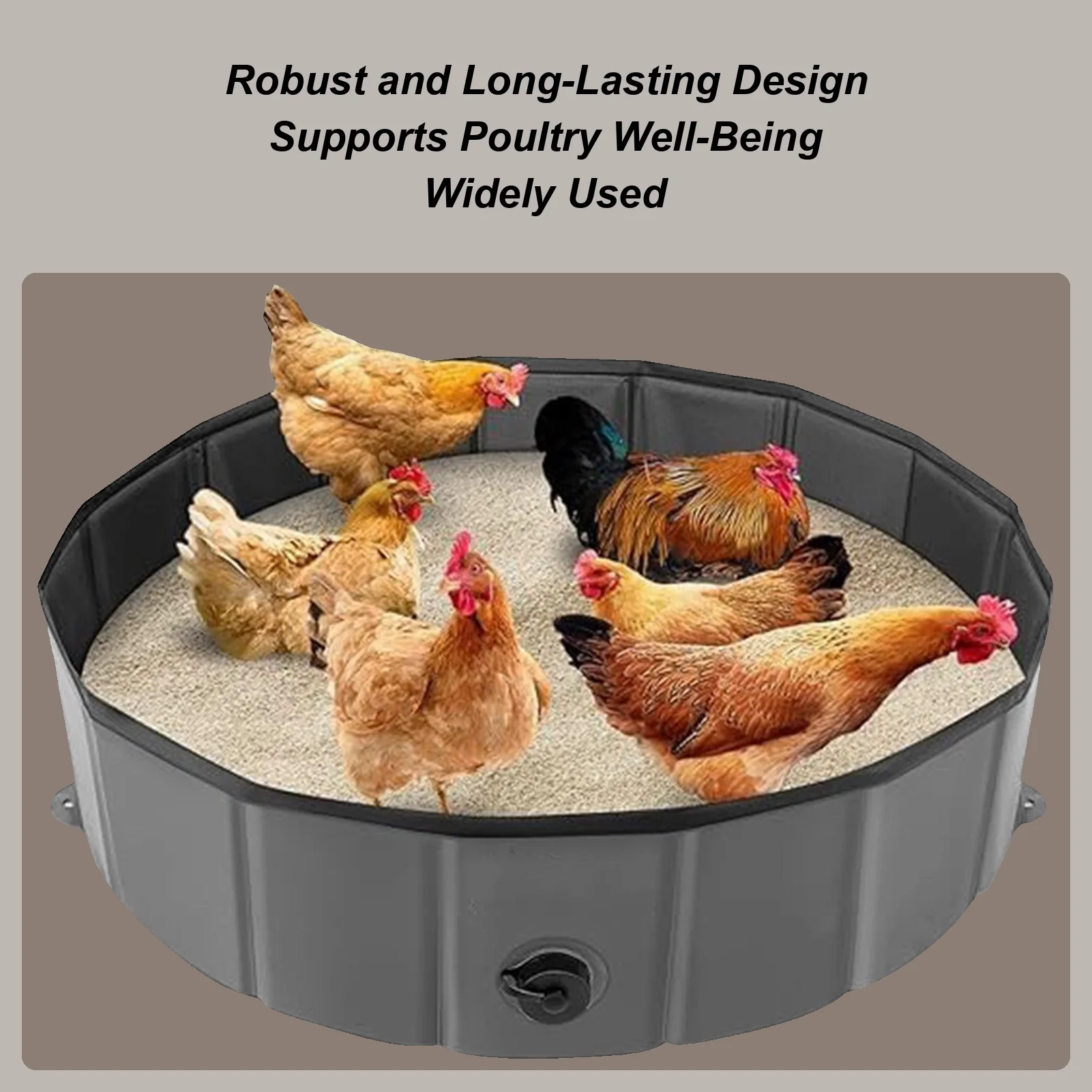 

Chicken Bath Tub Cleaner Tub For Chicken Bath Large Capacity Coop Accessory Bathing Cleaning Container For Turkeys Ducks Quails