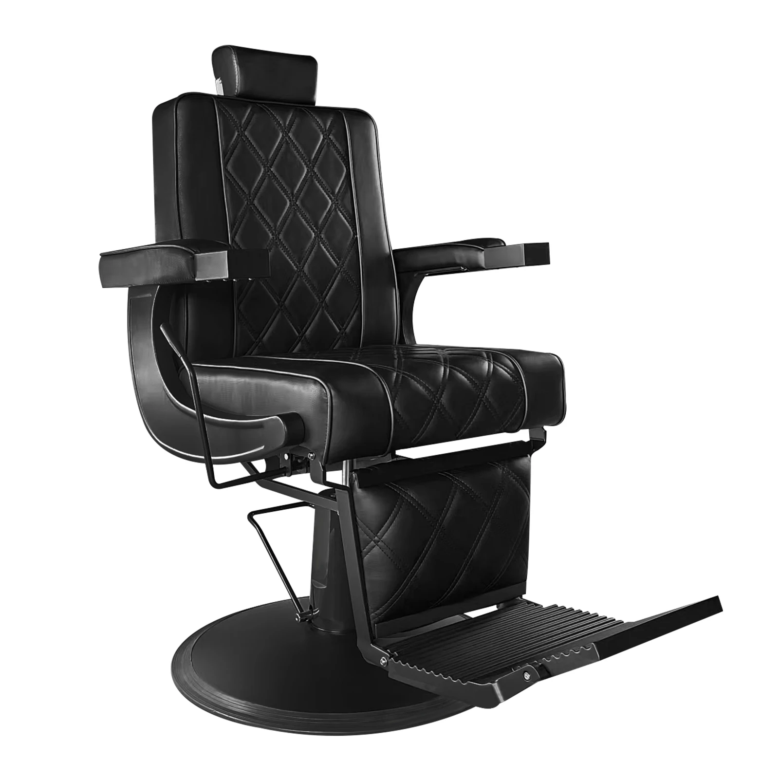 Antique Black Reclining Barber Chair Durable Hair Salon Furniture Hot Sale for Wholesalers and Distributors