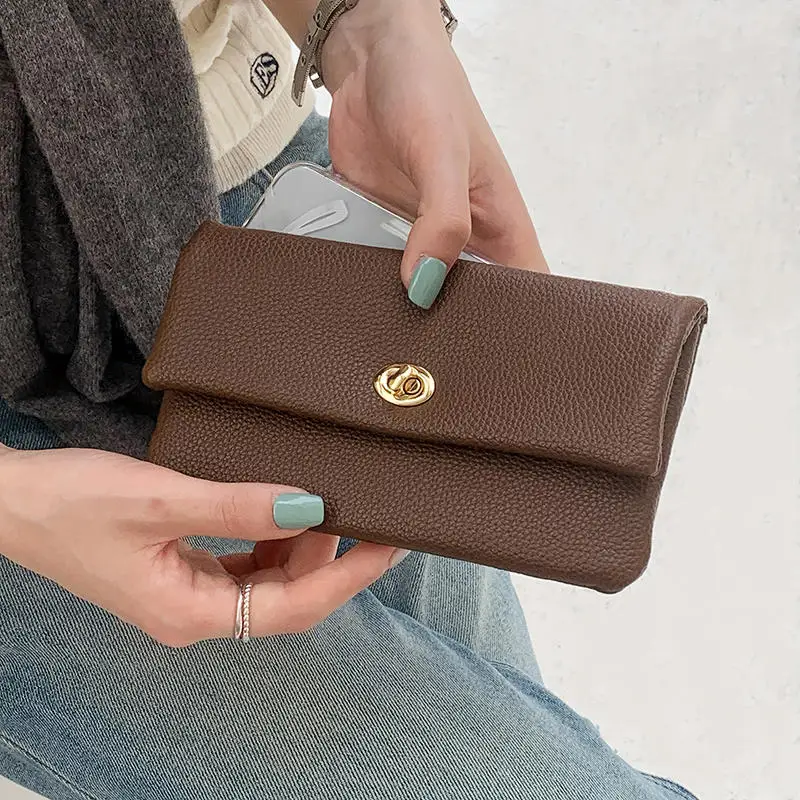 

Women Lychee Pattern PU Leather Long Wallet Card Holder Zipper Slim Purse Ladies Wallet Card Wallet