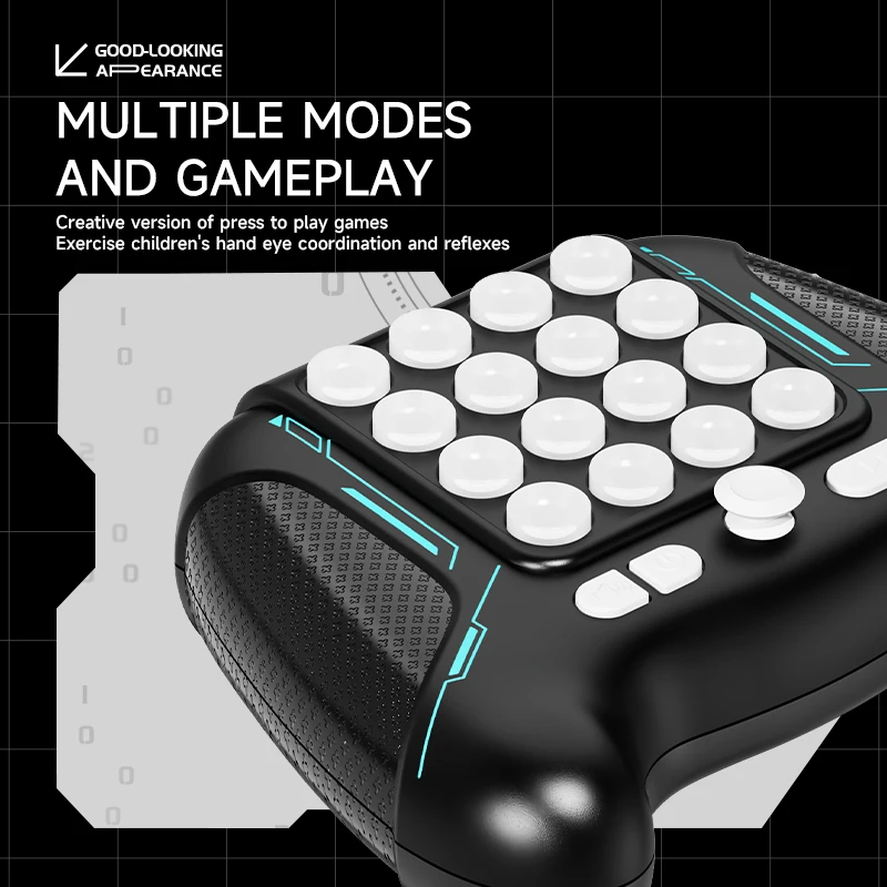 Elektroniczny Pop Light Up Game Handle - zabawka dla dzieci i dorosłych, antystresowa zabawka fidget, gra pościgowa za światłem, konsola do gier, prezent na Boże Narodzenie
