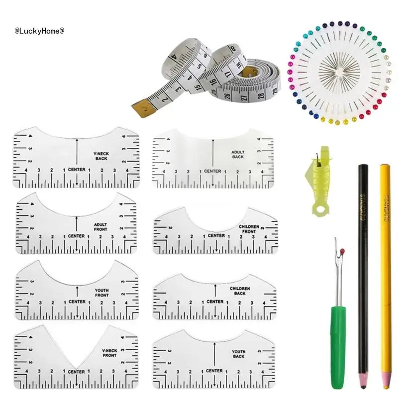 T-Shirt Ruler to Center Designs T-Shirt Alignment Tools T-shirt Printing Guide 11UA