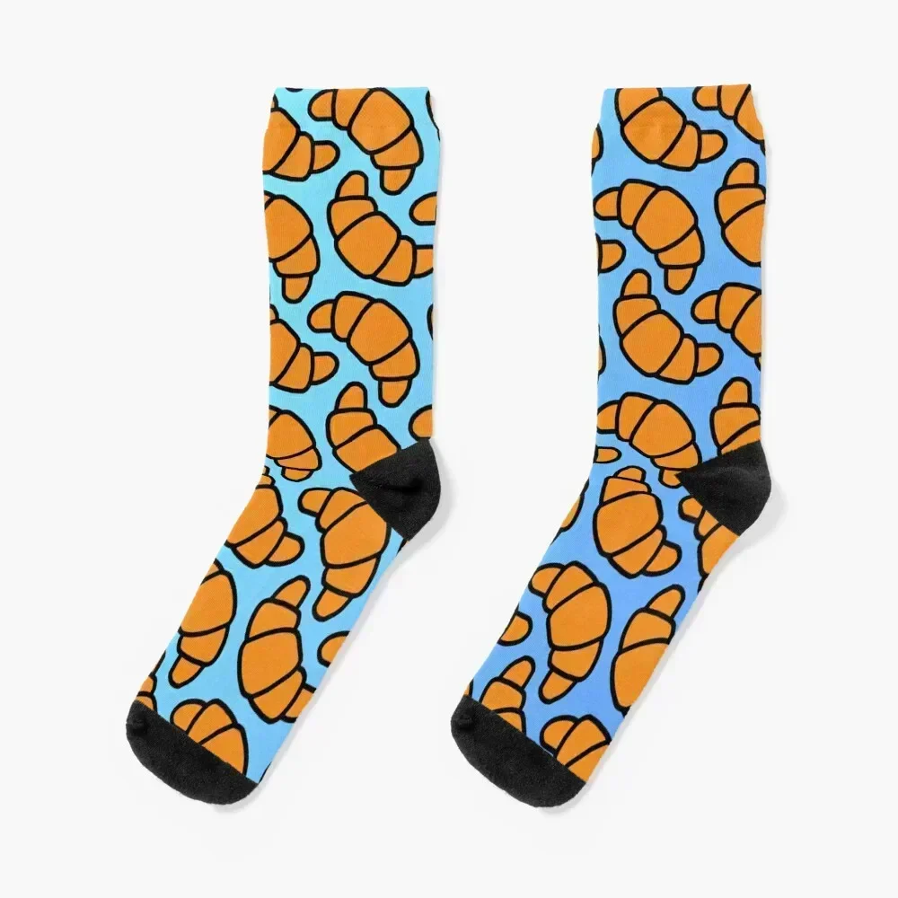 

Croissant Pattern Socks Non-slip Christmas winter thermal snow Men's Socks Women's