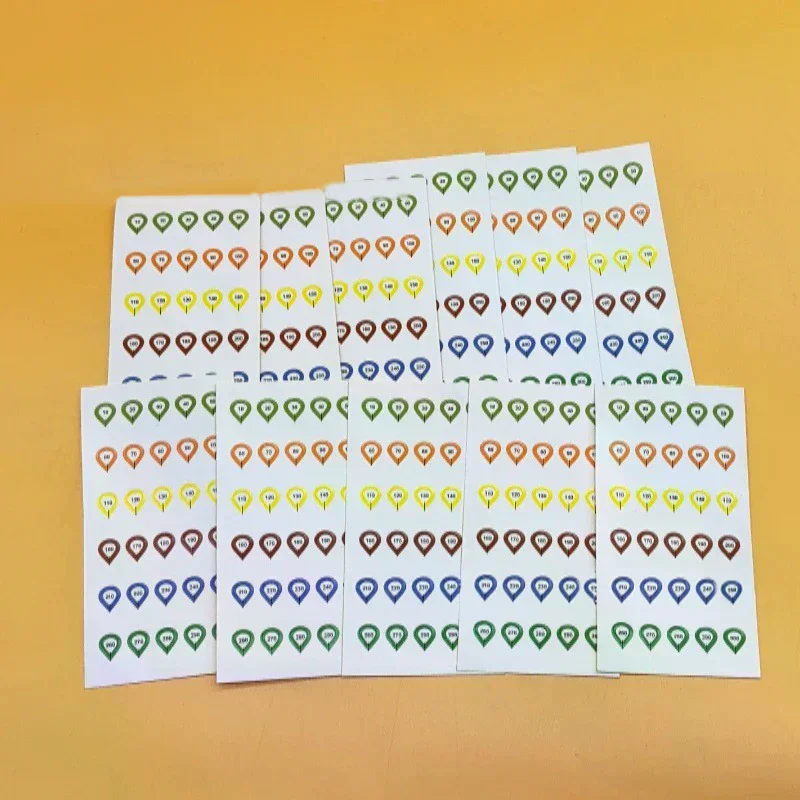10Pcs Rifle Scope Turret Marking Stickers Adjustable Dope Tags Waterproof Turret Labels For Hunting Distance Marker Decoration