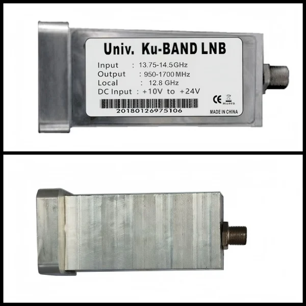 Low Noise Satellite Signal Receiving 13.75-14.5GHz KU Band LNB for Broadcast and Data Transmission Applications