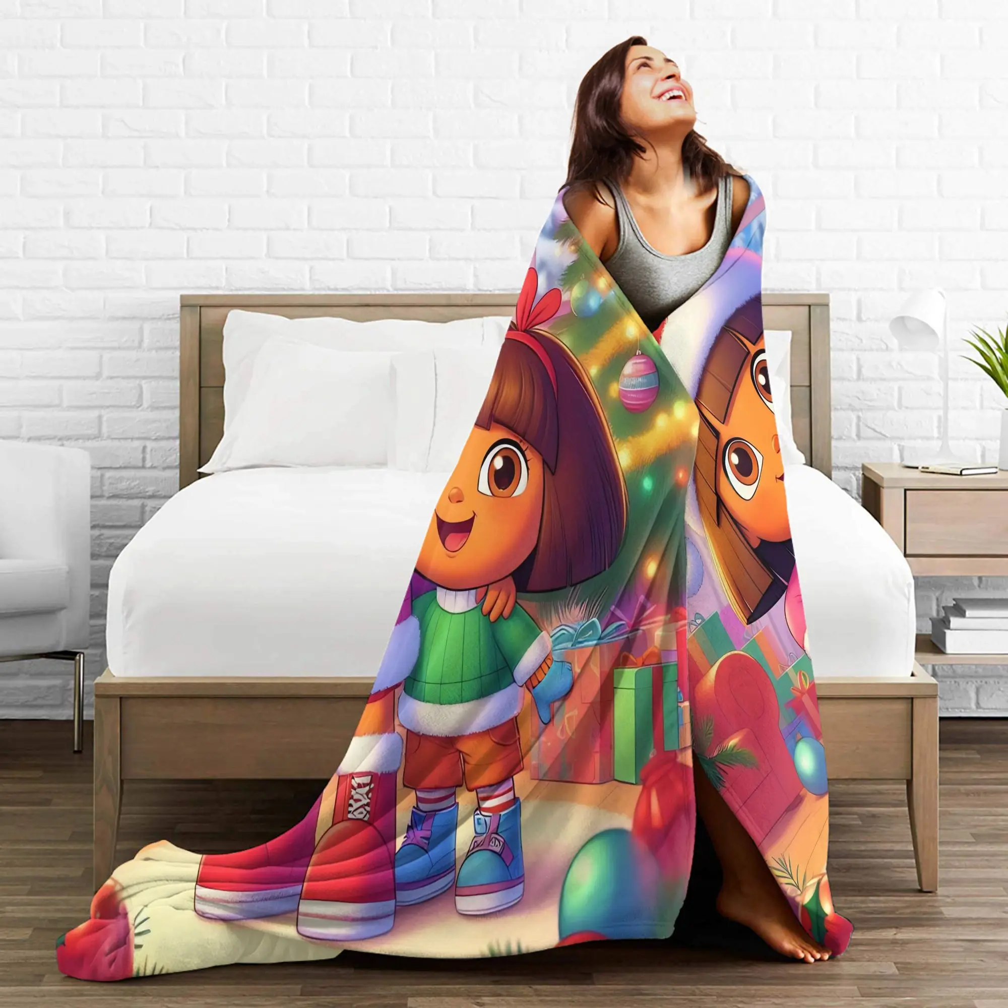 دوراس المستكشف بطانية دافئة لينة الجدة أفخم رمي بطانية للخارجية نزهة الفانيلا المفرش غطاء السرير