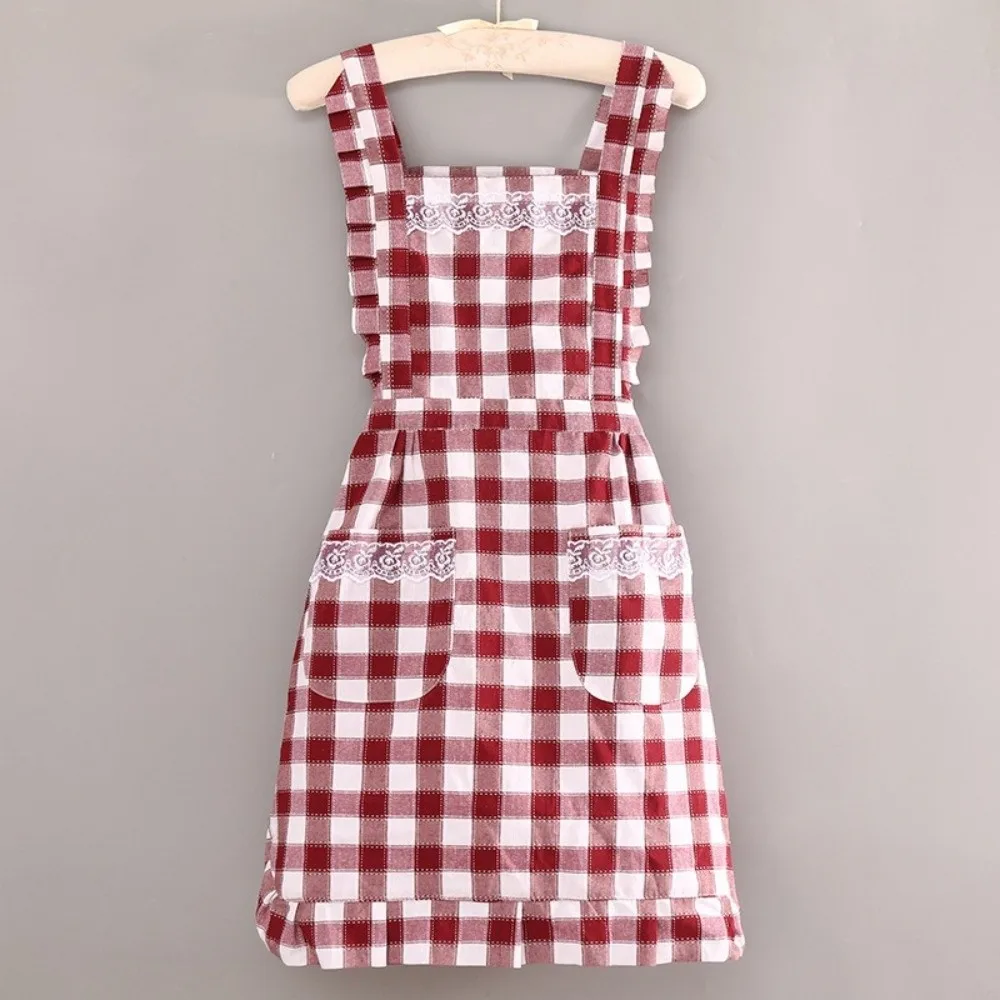 Breathable Cotton Cooking Aprons Wipeable Hands Anti Dirty Sleeveless Apron Multipurpose Stain-Resistant Apron Household Kitchen