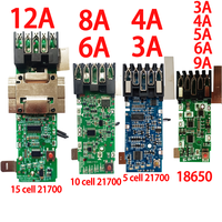 M18 bms For Milwaukee 18V 2A 3A 4A 5A 6A 8A 9A 12A PCB 18650 21700  Lithium Battery Charging Protection PCBA Charger Board