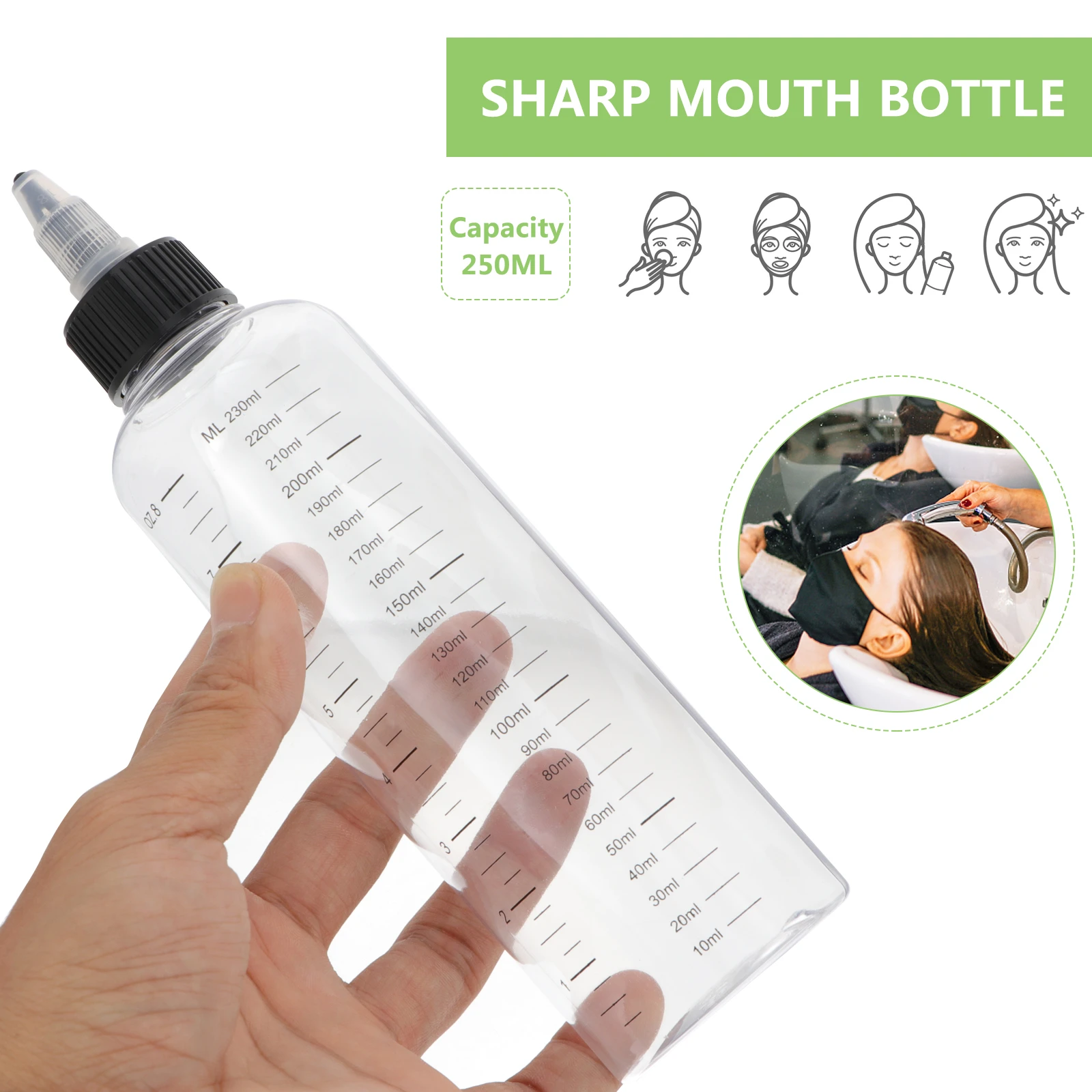

12Pcs Plastic Squeeze Bottles Transparent Scale Bottles for Chemical Formula Ink Glue Hair Care Liquid Containers Refillable
