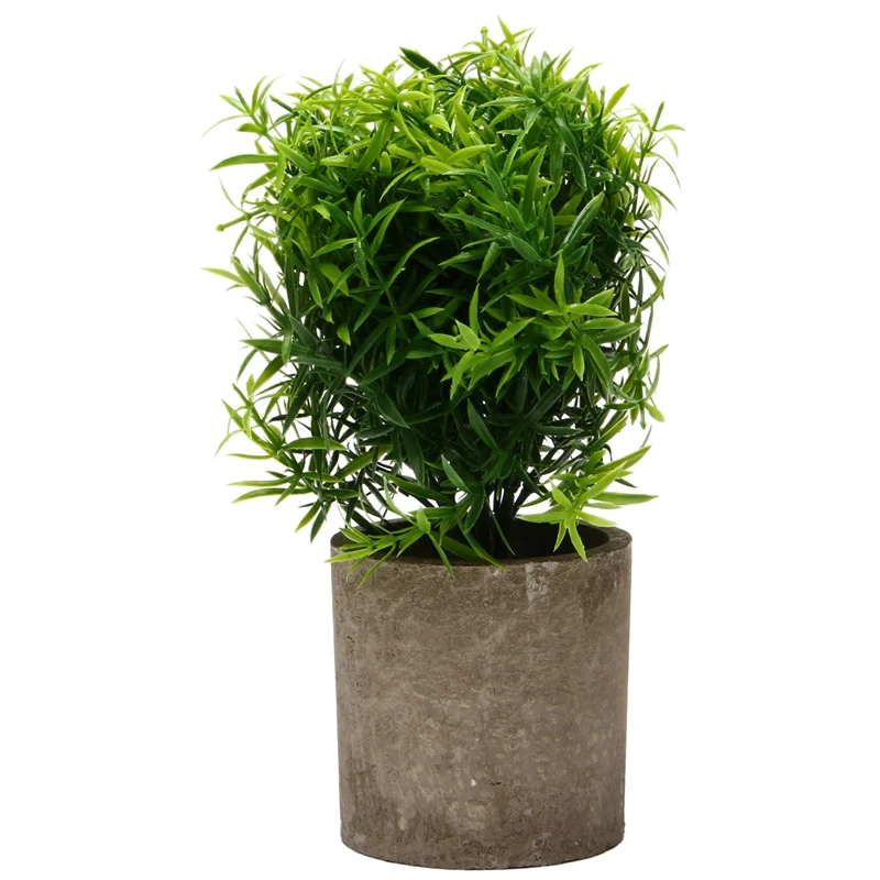 3 Pack Small Potted Artificial Plastic Plants, Mini Fake Rosemary Plant Faux Flower Houseplants For Home Decor Indoor