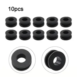 10Pcs Motorcycle Side Cover Rubber Grommets Gasket Fairings M6 Rubber Black For Honda 18.5x9mm For Most Car Models