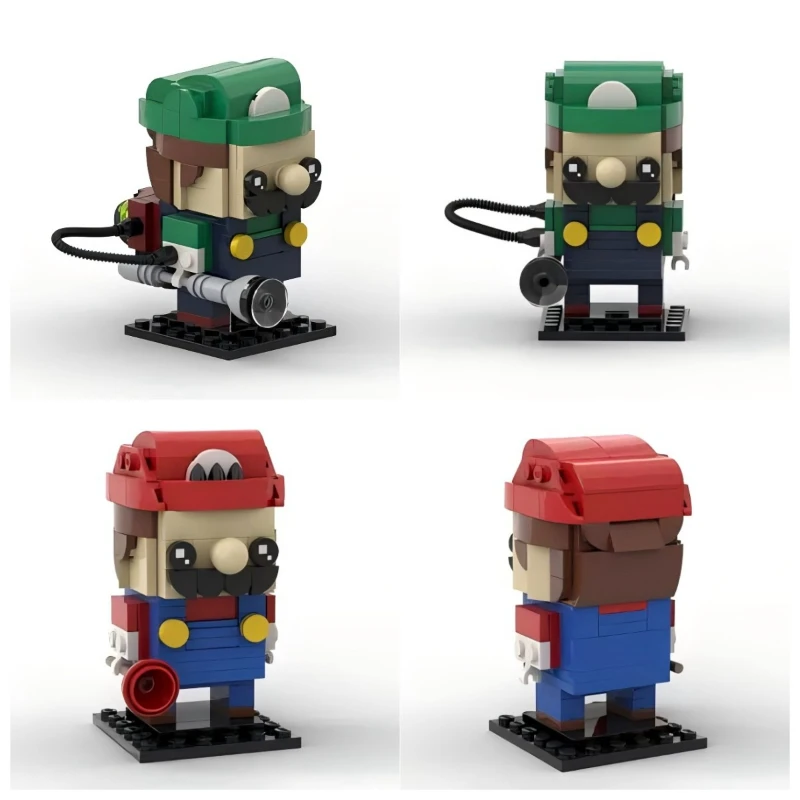 MOC Gioco Classico Da Corsa Kart Auto Avventura Fratelli Cartoon Doll Bricksheadz Marioed Skyline Building Blocks Modello Giocattolo Per Bambini Regalo