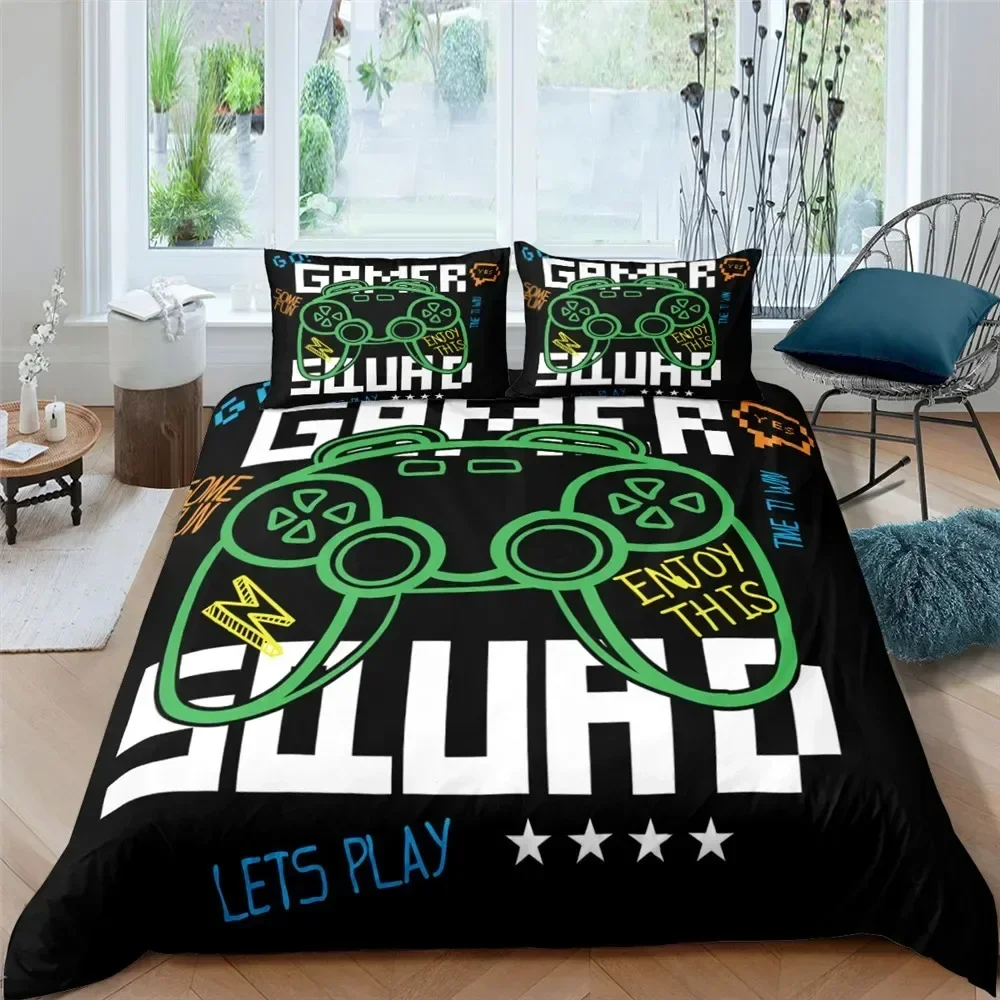 

Gamer Comfortable Duvet Quilt Cover Pillowcase Bedding Set Children Bedroom Decoration Home Textile
