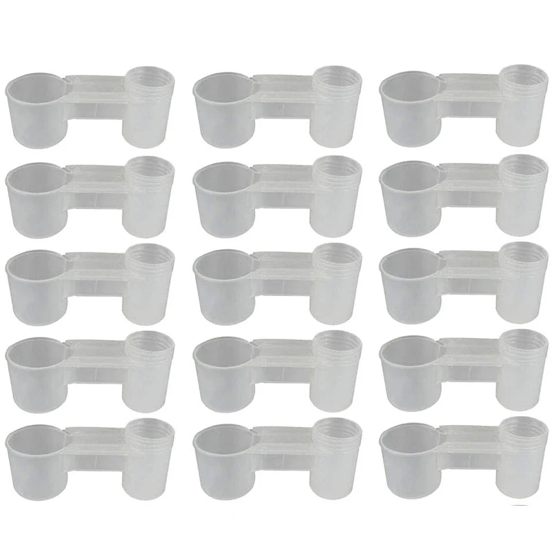 15 Pcs Plastic Soda Water Bottle Bird Drinker Feeder Cup Chicken Pigeons Feeder Trough Animal Feeding Accessories