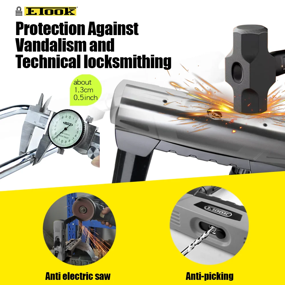 Etook Bike U-lock High End 20T Hydraulic Shear Resistant Lock Motorcycle Lock Convenient Lock Frame Bicycle Accessories