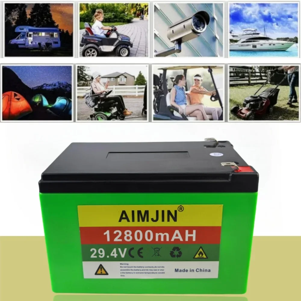 7S4P 29.4V 12.8AH 18650 lithium ion battery pack with BMS,suitable for electric spray, children's motorcycle, electric wheelcha+