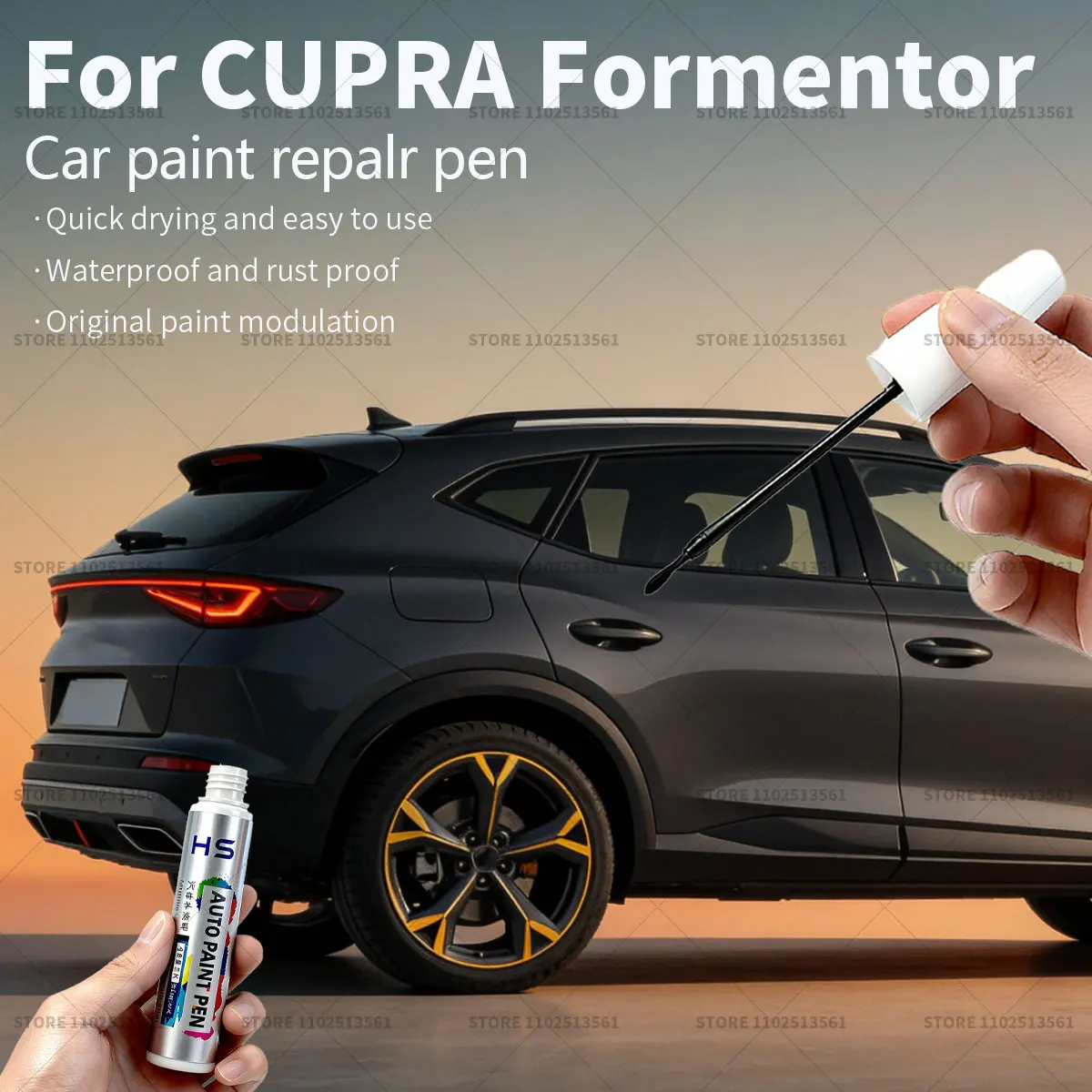 

Карандаш для ремонта краски CUPRA Formentor, средство для удаления царапин, аксессуары для автомобиля DIY, цвета: Glacial White, Graphene Grey, Petrol Blue, Black