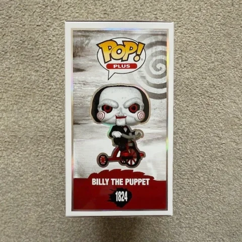 FUNKO POP Plus Billy Dockfigur (På Trehjuling) #1824 Samlarfigur Limited Edition Saw 4,2 tum Vinylmodell Leksakspresent 10 best sales Billy Saw Funko Pop - №1