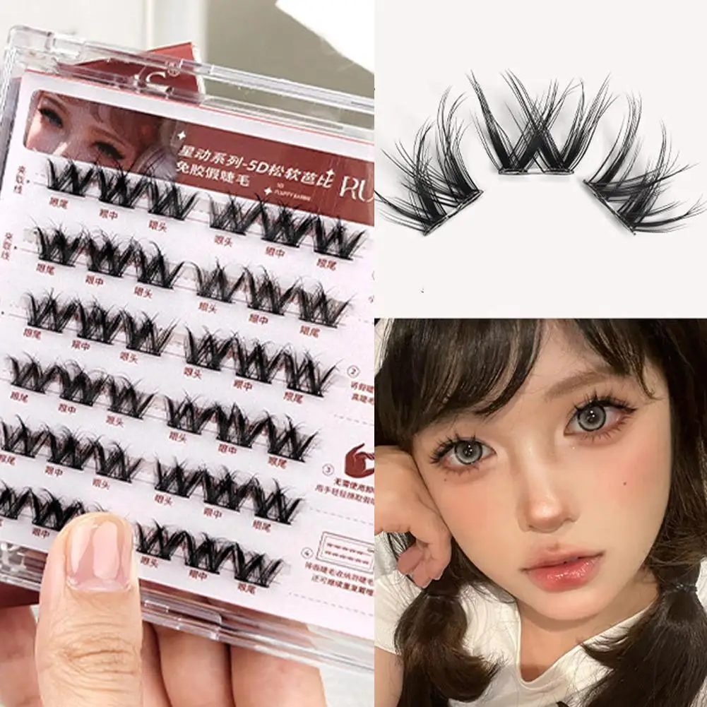 Starlight menina cílios adesivos sem cola cílios postiços inferiores com efeito realista natural sob kit de extensões de cílios