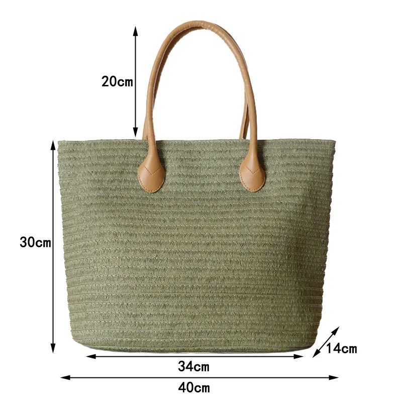 Summer Travel Handmade Bags For Women Beach Weaving Ladies Straw Bag Wrapped Shoulder Bags Top Handle Handbags Fashion Totes