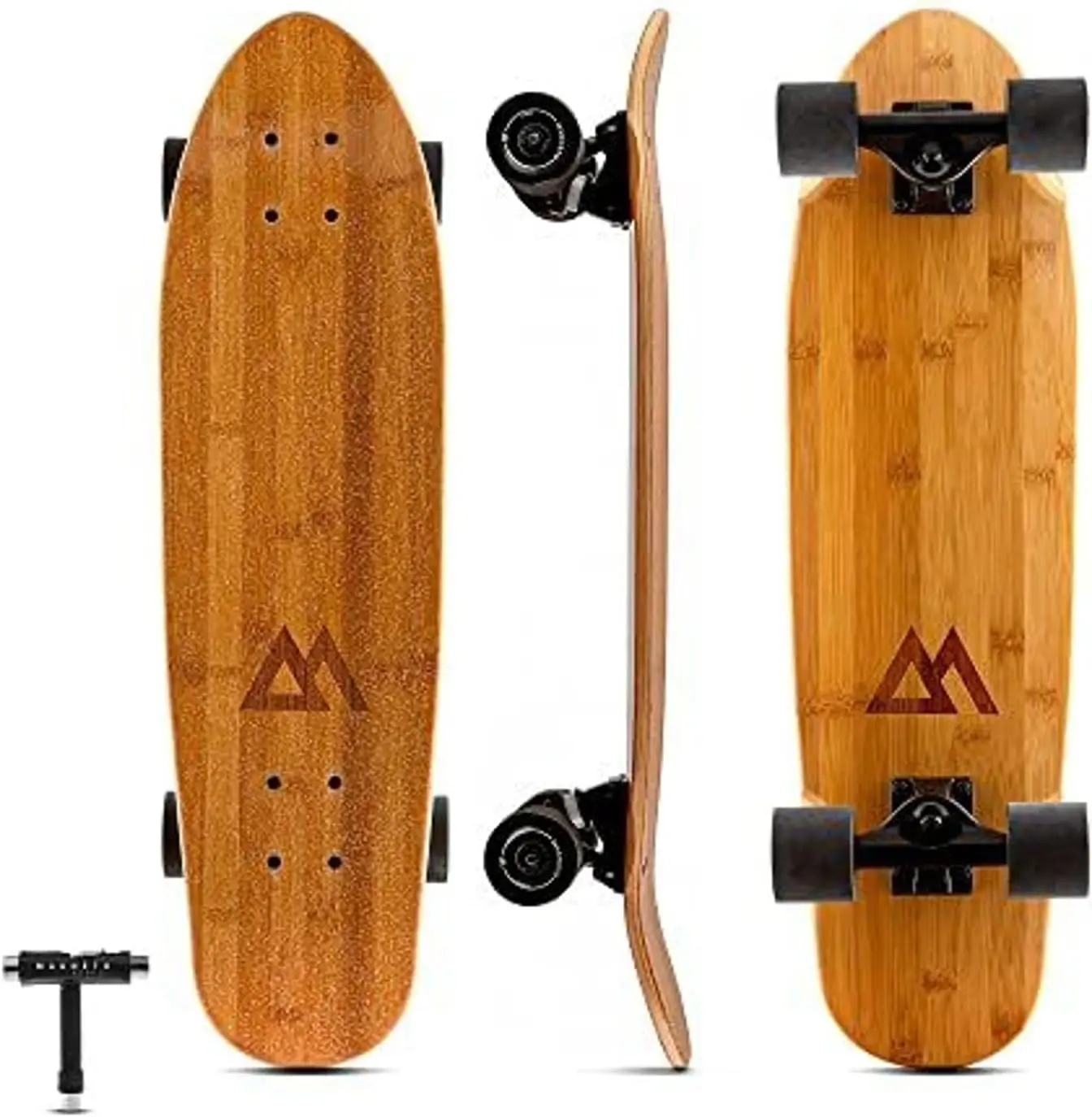

27.5" x 7.5" Complete Skateboard with Maple Deck, 60mm Wheels, Double Kick Concave for Beginners, Teens & Adults