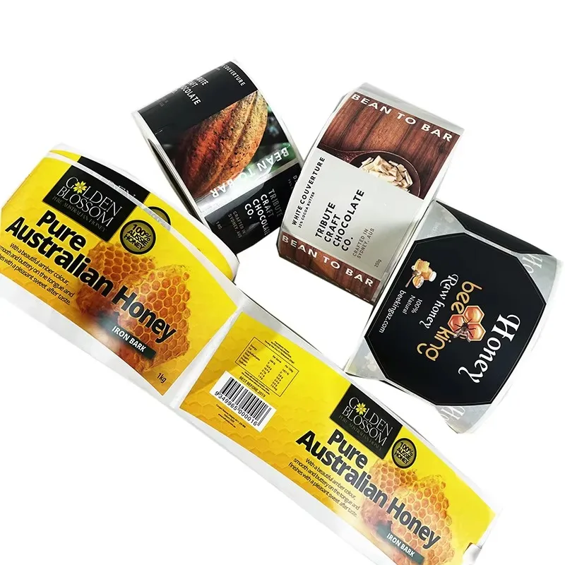 تسمية العسل المخصصة | ملصق ختم ذهبي | ملصقات ورقية من الفينيل PP مطبوعة من CMYK لبرطمانات الطعام #3