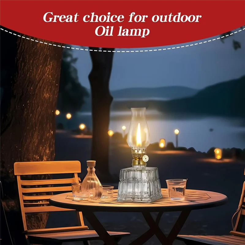 LICE-Chamber مصابيح زيت كلاسيكية عتيقة مصباح زيت فانوس مصابيح زيت عتيقة للاستخدام الداخلي ديكور عتيق واضح إعصار