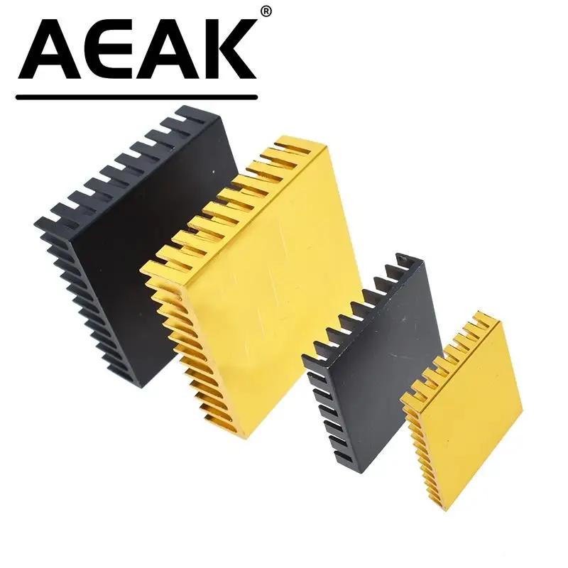 AEAK 14*14*8mm Golden Black Aluminum Radiator IC Heat Sink Heat Sink 40 x 40 mm x 11 mm / 28 x 28 x 6 / 25 mm