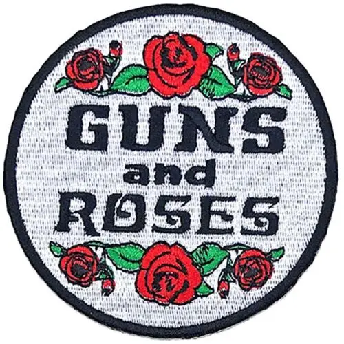 Guns N' Roses 'roses'   iron / sew-on cloth patch 78mm round   (ro)