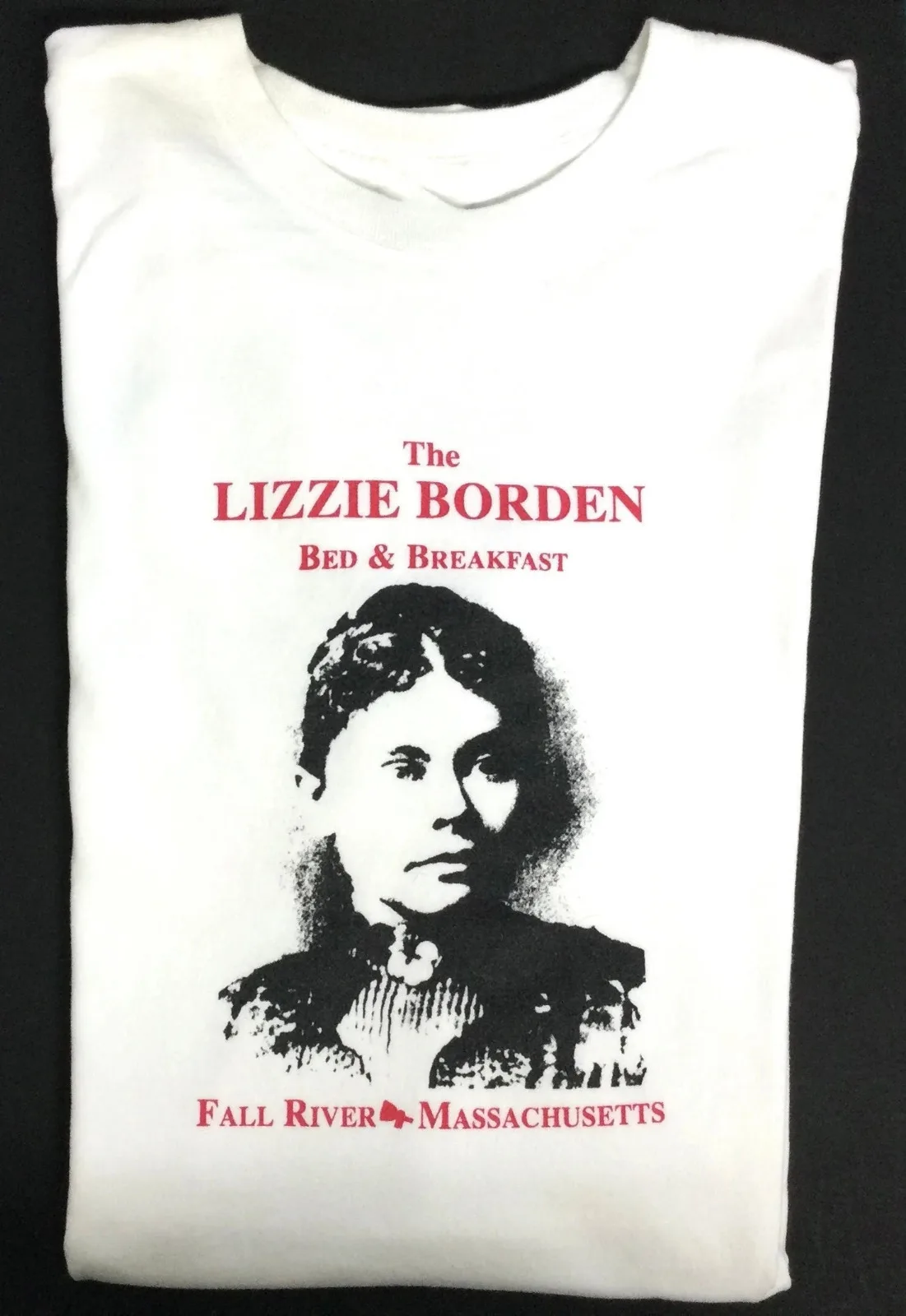 

Хлопковая белая полноразмерная футболка Vtg Lizzy вышивка Mm782